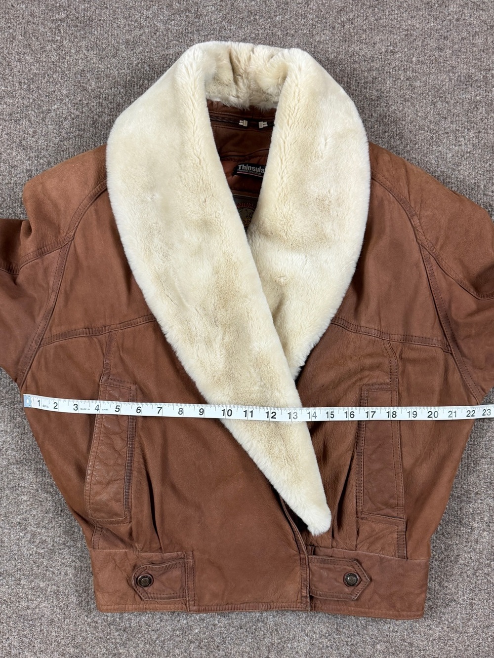 Vintage Wilsons Adventure Bound Brown Leather Pilot Bomber Jacket Women’s Small - Picture 10 of 11